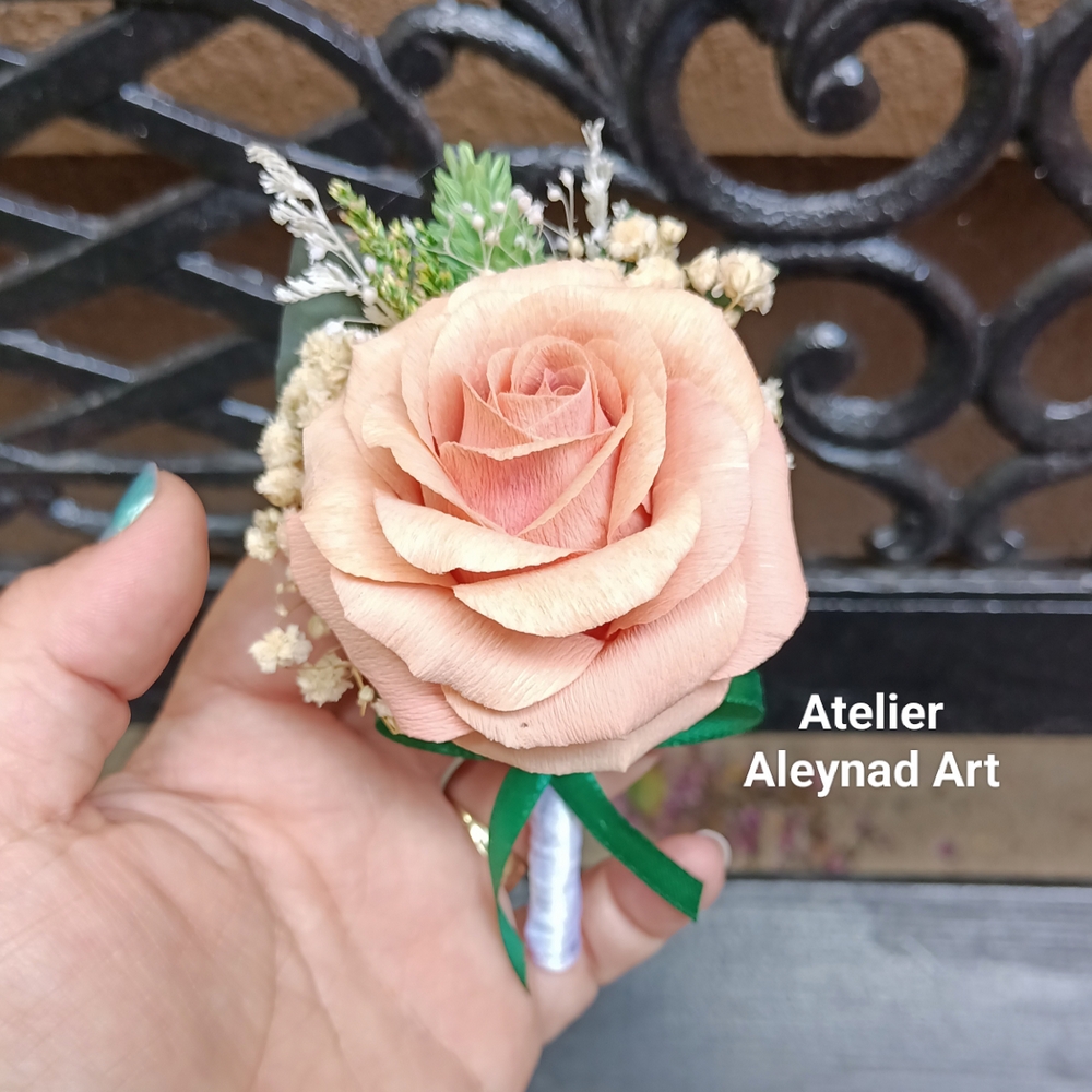 Cocarda "Peach rose"