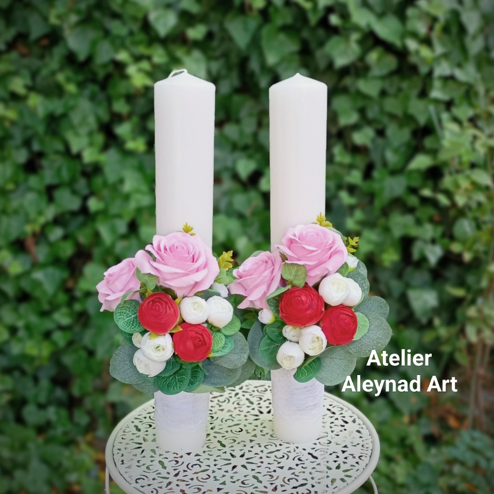 Set lumanari "Pink roses"